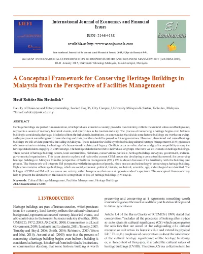 A Theoretical Framework To Support Facilities Maintenance Management Of Higher Education Institutions Buildings In Nigeria