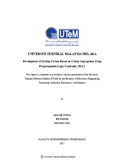 Development Of Sorting System Based On Colour Segregation Using 