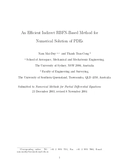 Indirect Rbfn Method With Scattered Points For Numerical Solution Of Pdes