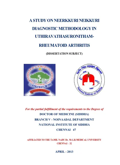 A Study On Diagnostic Methodology And Symptomatology Of Kaakkai Vali Grandmal Epilepsy