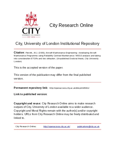 Aircraft Maintenance Engineering Developing Aircraft Maintenance Programme Using Reliability Centred Maintenance Msg3 Analysis And Taking Into Consideration Etops And Low Utilisation