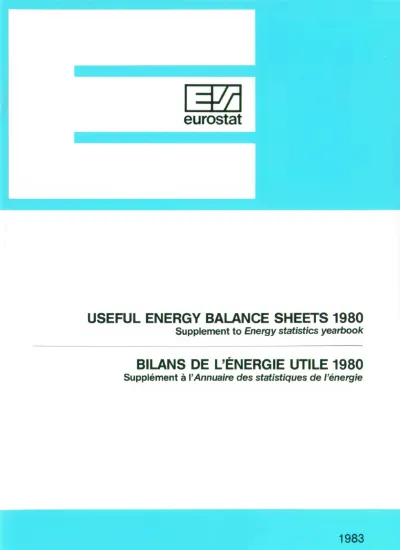 Overall Energy Balance Sheets 1963 1976 Eurostat 1977