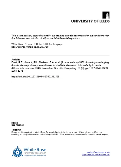 Parallel Application Of A Novel Domain Decomposition Preconditioner For The Stable Finite Element Solution Of Three Dimensional Convection Dominated Pdes