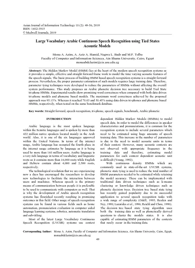 Development of Indonesian Large Vocabulary Continuous Speech 