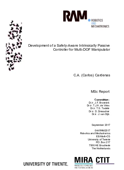 Development Of A Safety Aware Intrinsically Passive Controller For A Multi Dof Manipulator