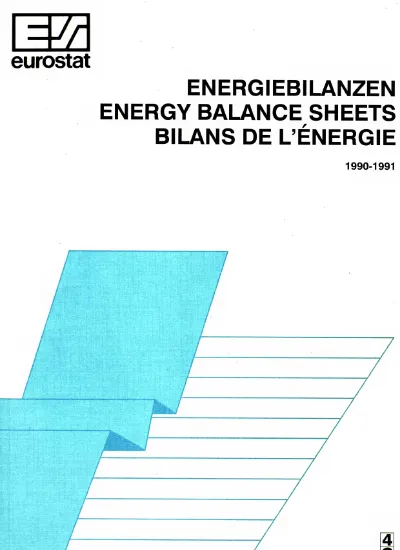 Overall Energy Balance Sheets 1963 1976 Eurostat 1977