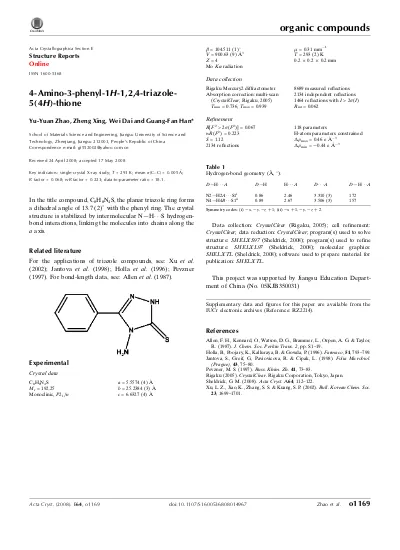 4 Amino 3 Phenyl 1h 1 2 4 Triazole 5 4h Thione