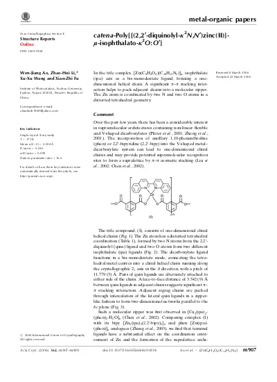 Catena Poly Ethylenediamine K2n N Zinc Ii M Oxalato Dihydrate