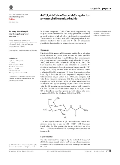 2 3 4 6 Tetra O Acetyl N 2 Hydroxybenzylidene B D Galactopyranosylamine