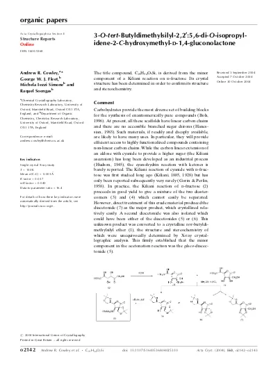 Top Pdf 1 2 3 4 Di O Isopropylidene A D atofuranose 1library