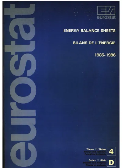 Overall Energy Balance Sheets 1963 1976 Eurostat 1977