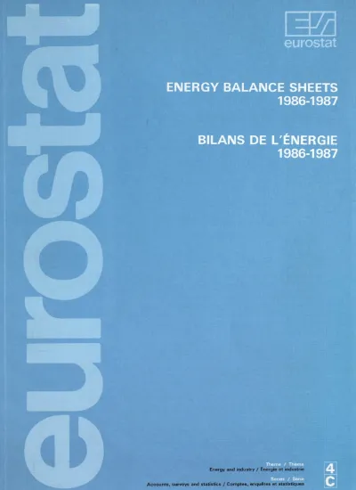 Overall Energy Balance Sheets 1963 1976 Eurostat 1977