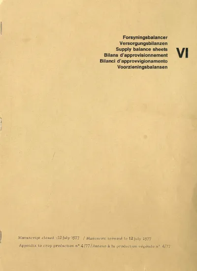 Overall Energy Balance Sheets 1963 1976 Eurostat 1977