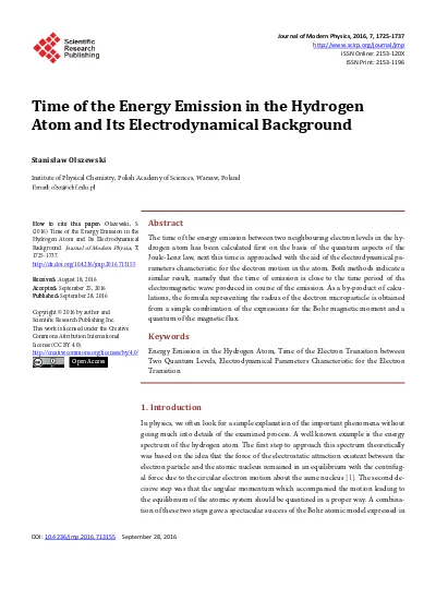 Time of the Energy Emission in the Hydrogen Atom and Its Electrodynamical Background