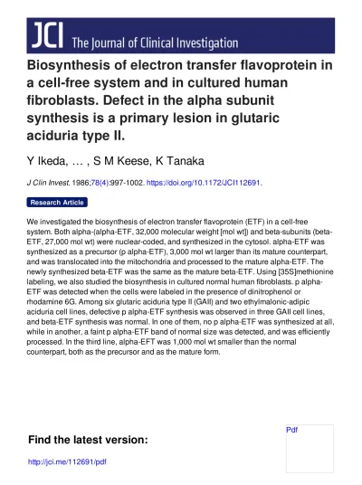 Top Pdf Glutaric Aciduria 1library