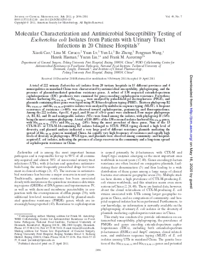 Top PDF RECENT TRENDS IN ANTIMICROBIAL SUSCEPTIBILITY PATTERN OF 