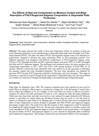 The effect of heat compression on mechanical behaviour and 