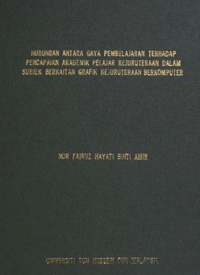 Hubungan Di Antara Gaya Pembelajaran Dan Kemahiran Insaniah Dengan Pencapaian Akademik Pelajar