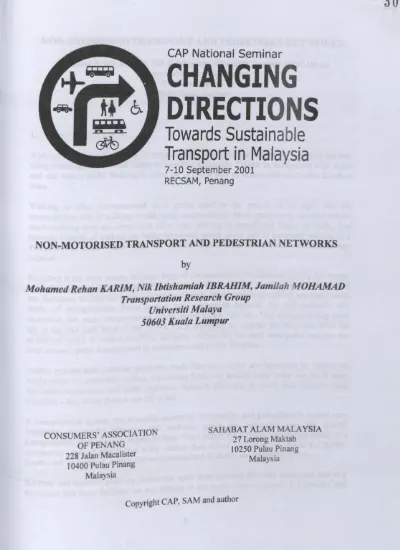 Top PDF Non motorised transport and pedestrian networks - 1Library