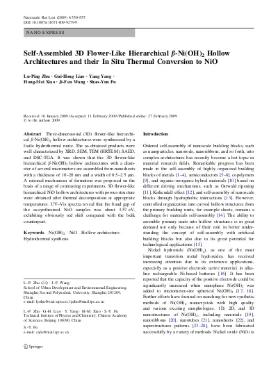 Top Pdf Novel Three Dimensional Hierarchical Flower Like Nio Co3o4 Composites As High Performance Electrode Materials For Supercapacitors 1library