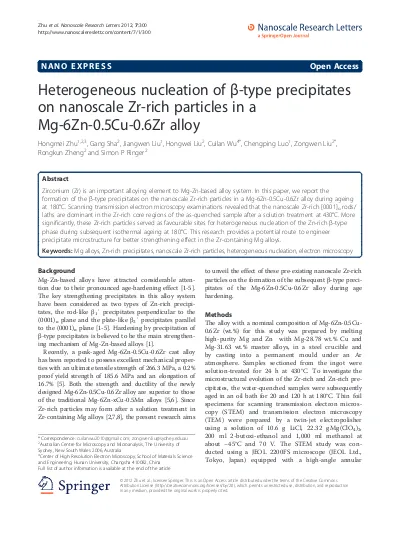 Role Of Lanthanum In Grain Refinement And Tensile Properties Of Cast Mg La Zr Alloys