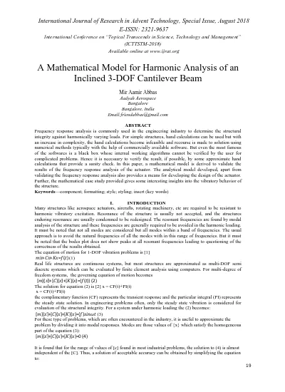 Mathematical Model And Analysis Of A Laminated Beam With Shear