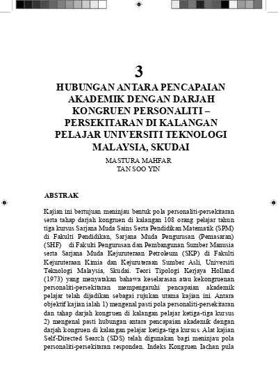 Top Pdf Hubungan Antara Pencapaian Akademik Dengan Darjah Kongruen Personaliti Persekitaran Di Kalangan Pelajar Universiti Teknologi Malaysia Skudai 1library