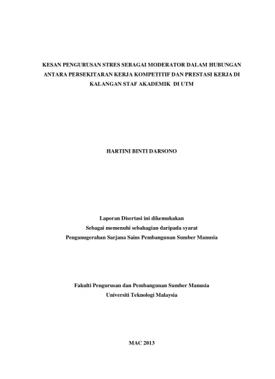 Top Pdf Kesan Pengurusan Stres Sebagai Moderator Dalam Hubungan Persekitaran Kerja Kompetitif Dan Prestasi Kerja Di Kalangan Staf Akademik Di Utm 1library