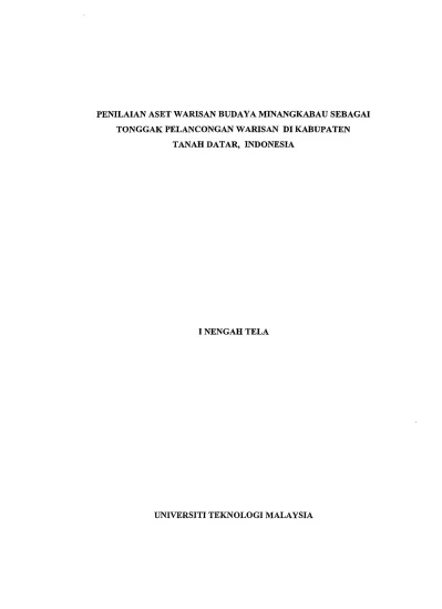 Kesesuaian International Union For Conservation Of Nature Dalam Pemeliharaan Keunikan Landskap Budaya Yang Terdapat Di Tanah Bencah Setiu