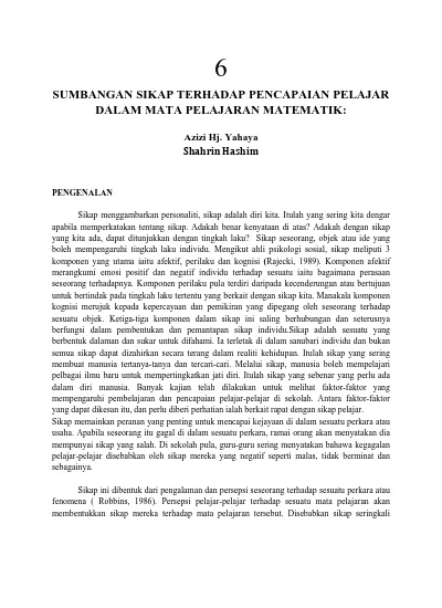 Pendekatan Pengajaran Guru Dan Kesannya Terhadap Pencapaian Pelajar Dalam Mata Pelajaran Kemahiran Hidup Di Sekolah Menengah Kebangsaan Senai Johor