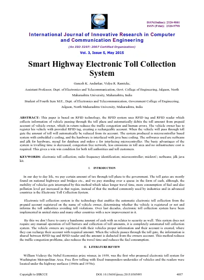 ABSTRACT: This paper is based on RFID technology, the RFID system uses RFID tag and RFID reader which