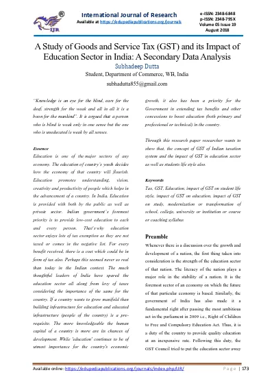 Top Pdf A Study On Gst And Its Implementation In India 1library