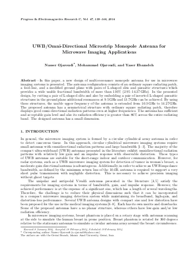 High Gain Monopole Antenna For Vhf And Microwave Interferometers