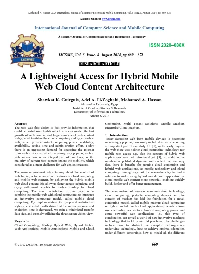 Application Characterisation Using A Lightweight Transaction Model