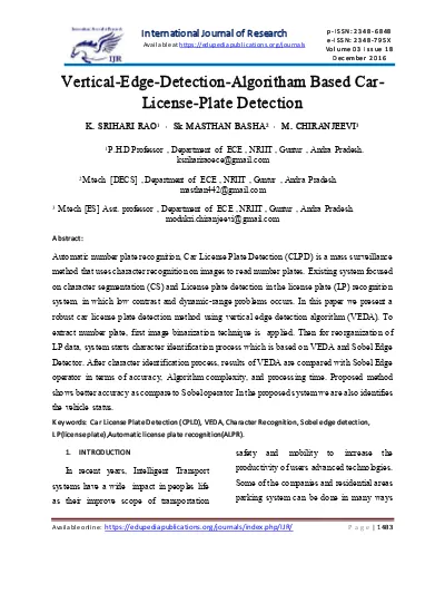 An IOT Based Vehicle License Plate Recognition Using Object 