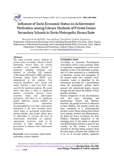 Top Pdf Relationship Between Socio Economic Status And Educational Aspiration Among Higher Secondary School Student A Study 1library