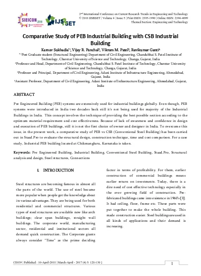 Comparative Study Of Peb Industrial Building With Csb Industrial Building