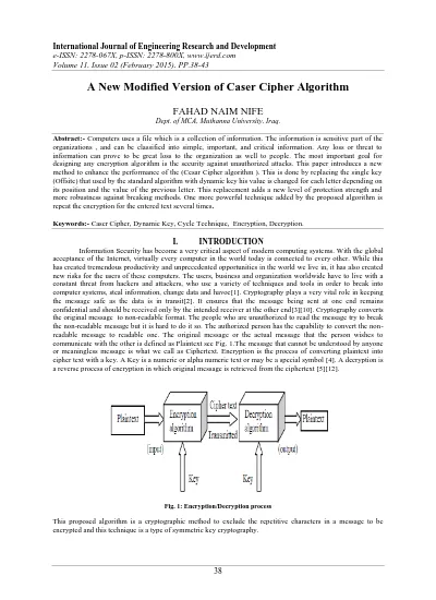 A New Modified Version Of Caser Cipher Algorithm