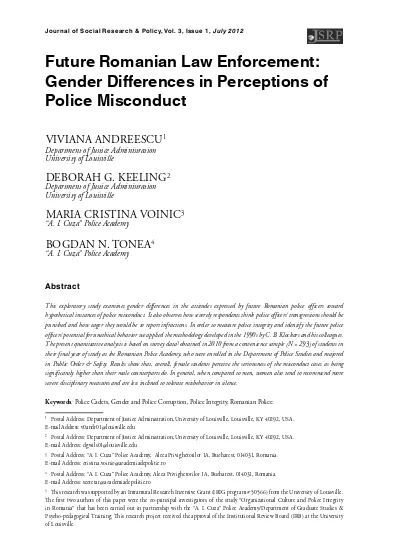 Top Pdf Ethical And Professional Conduct Of The Romanian Police Officer A Reflection Upon The Romanian Police Officer S Code Of Ethics And Deontology 1library