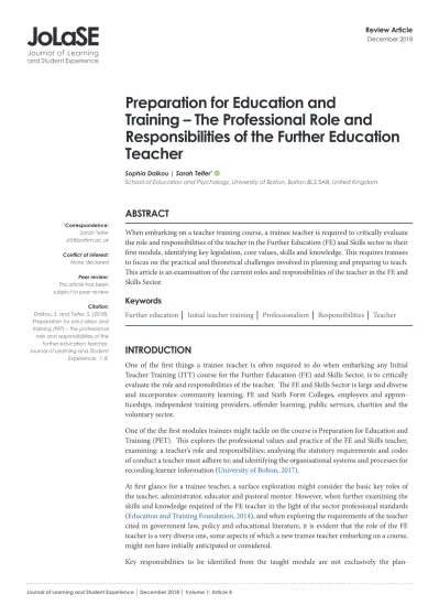 Top Pdf Teacher Education And Professional Preparation Of Teachers -  1Library