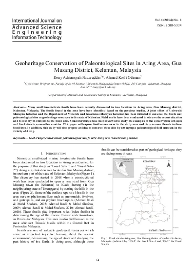 The Study Of Tourist Flows And Travel Movement In Gua Musang