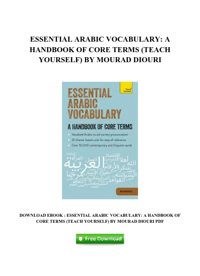 Top Pdf Arabic Vocabulary 1library