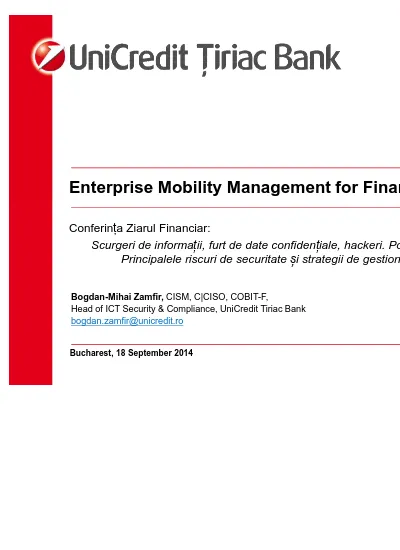 Enterprise Mobility Management For Financial Sector