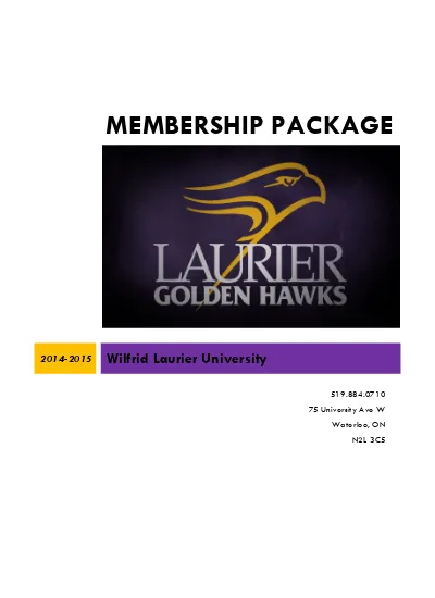 Membership Package Wilfrid Laurier University