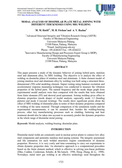 A Study On The Failure Analysis Of The Tig Welding With Dissimilar Joint