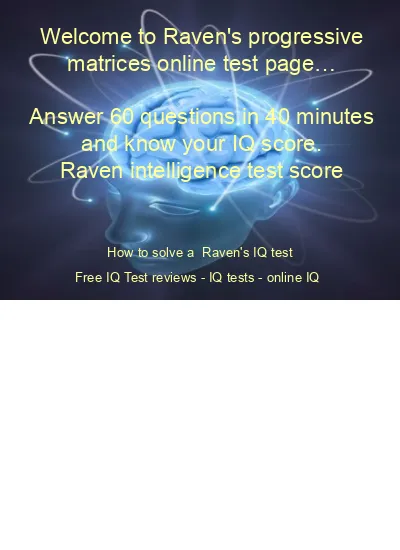 Online raven free test Raven Matrices