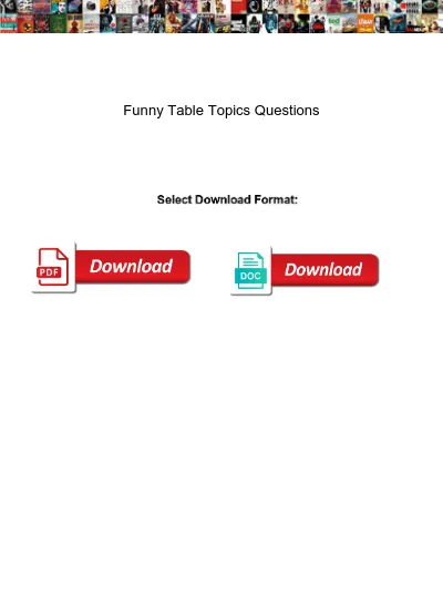 Funny Table Topics Questions