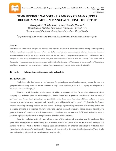 The Uses Of Product Costs In Decision Making In British Manufacturing Industry