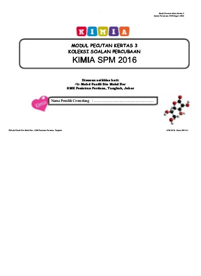 Modul Pecutan Kertas 3 2016