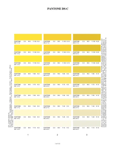 PANTONE DS-C PANTONE C:0 M:5 Y:100 K:10 DS 2-1 C PANTONE C:0 M:3 Y:100 ...